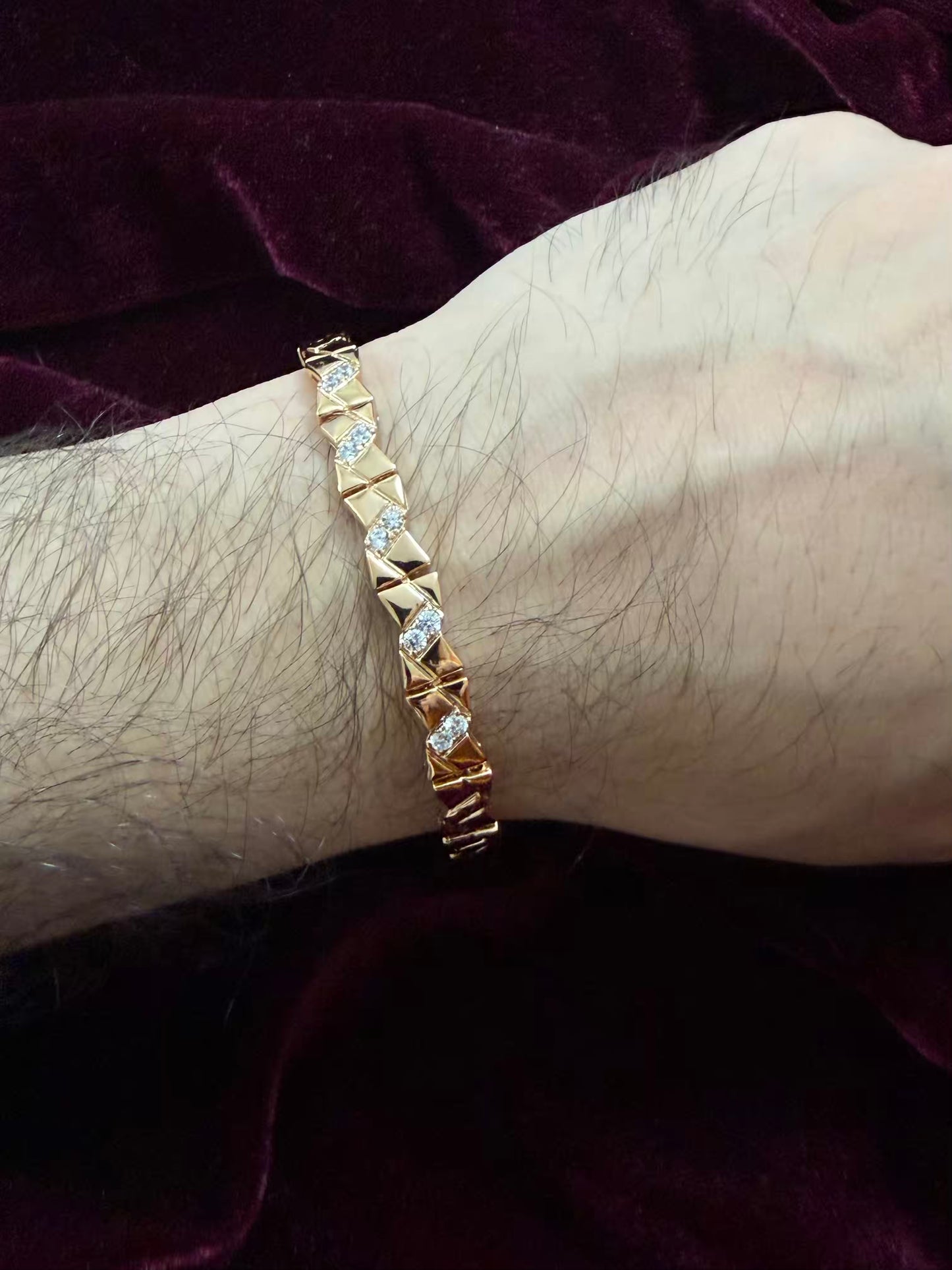 Toffee Diamond bracelet Men's Rakhi Bracelet (Copy)
