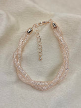 Load image into Gallery viewer, Loaded Diamonds Wired Twisted Net Bracelet Twisted - Rose Gold Plated
