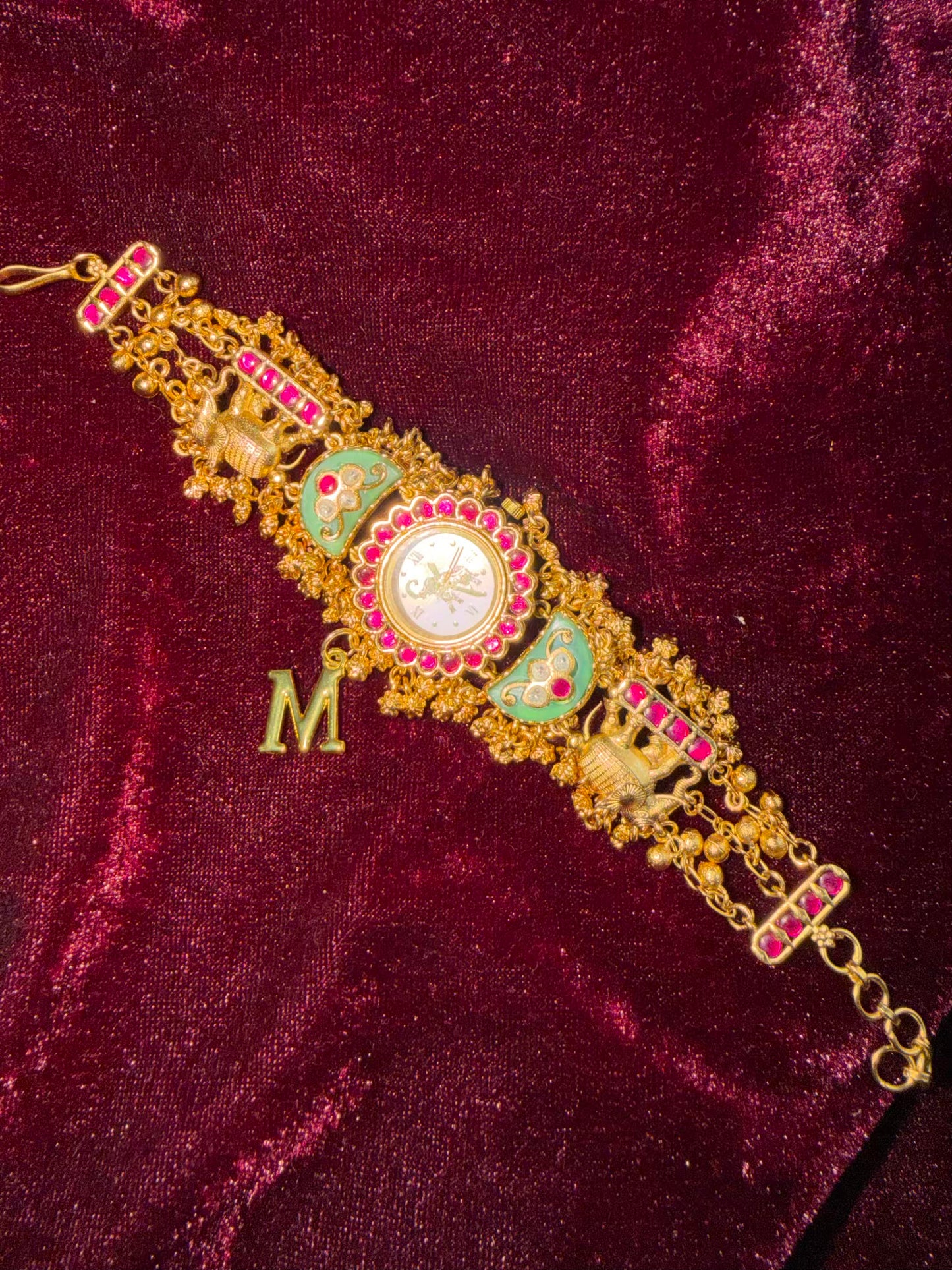 Blush Mint  Dial Maharani Watch Heritage Bracelet ( Restocked )