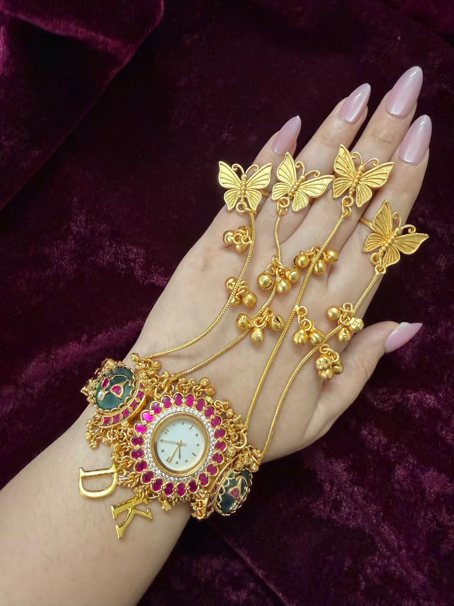 Green Maharani Heritage Watch Hathphool ( Butterfly)