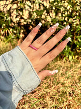 Load image into Gallery viewer, Pink Rope Band Ring - Adjustable
