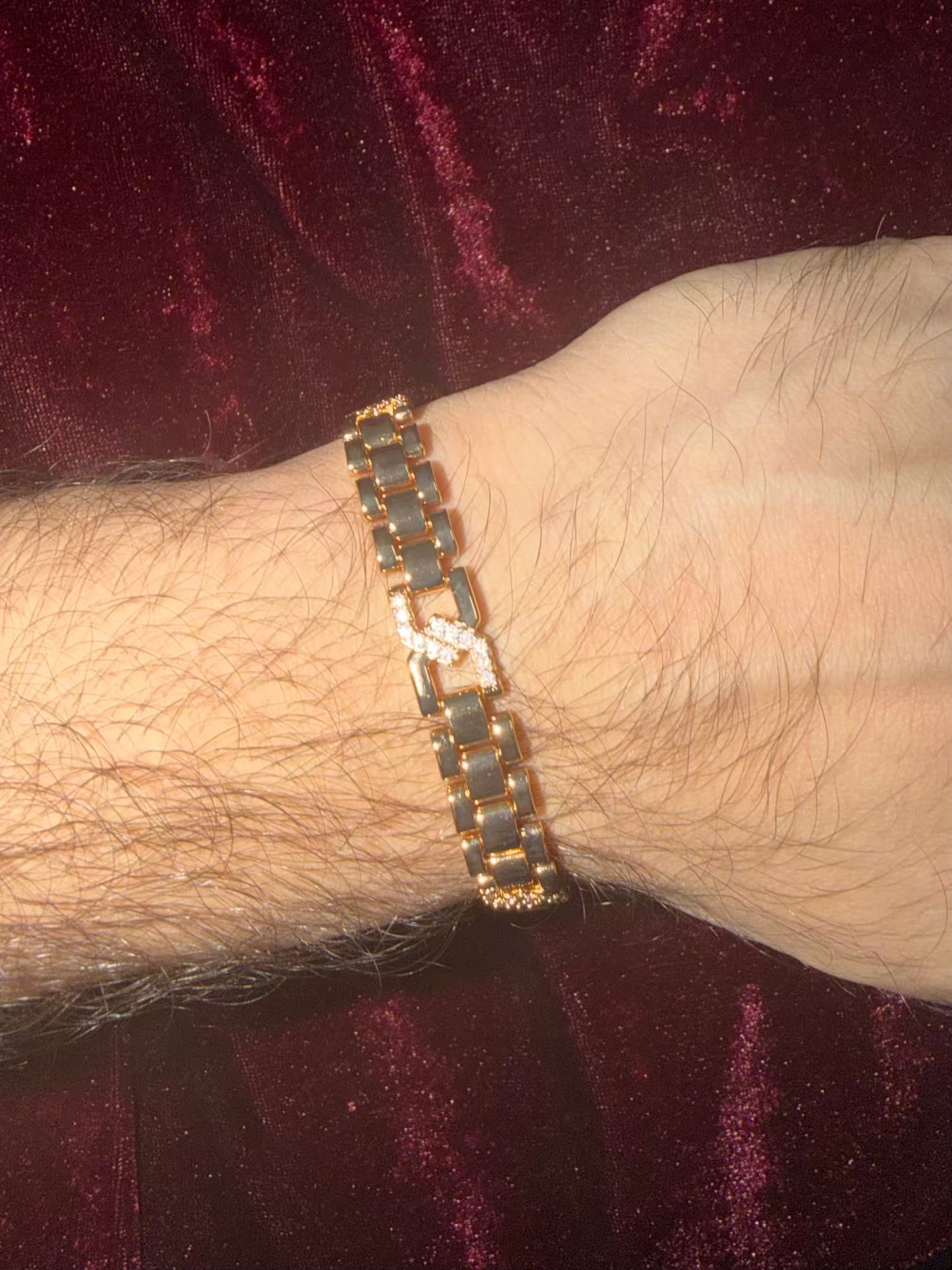 Men's Chain Style Lock Tennis Rakhi Bracelet