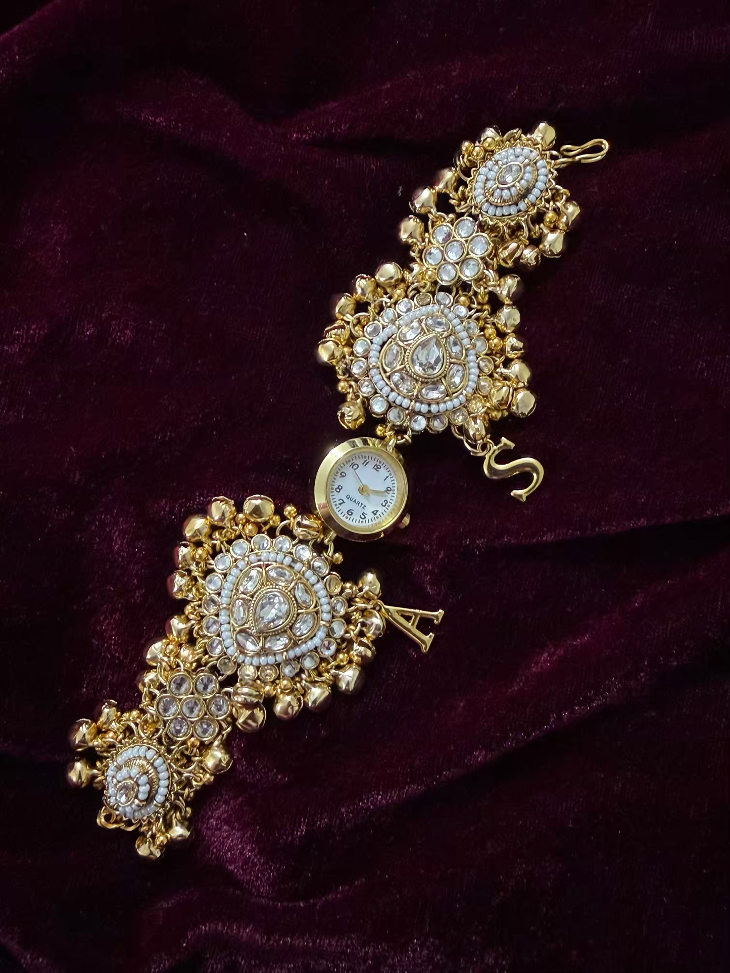 Kundan Gold Maharani Watch Design Heritage Bracelet
