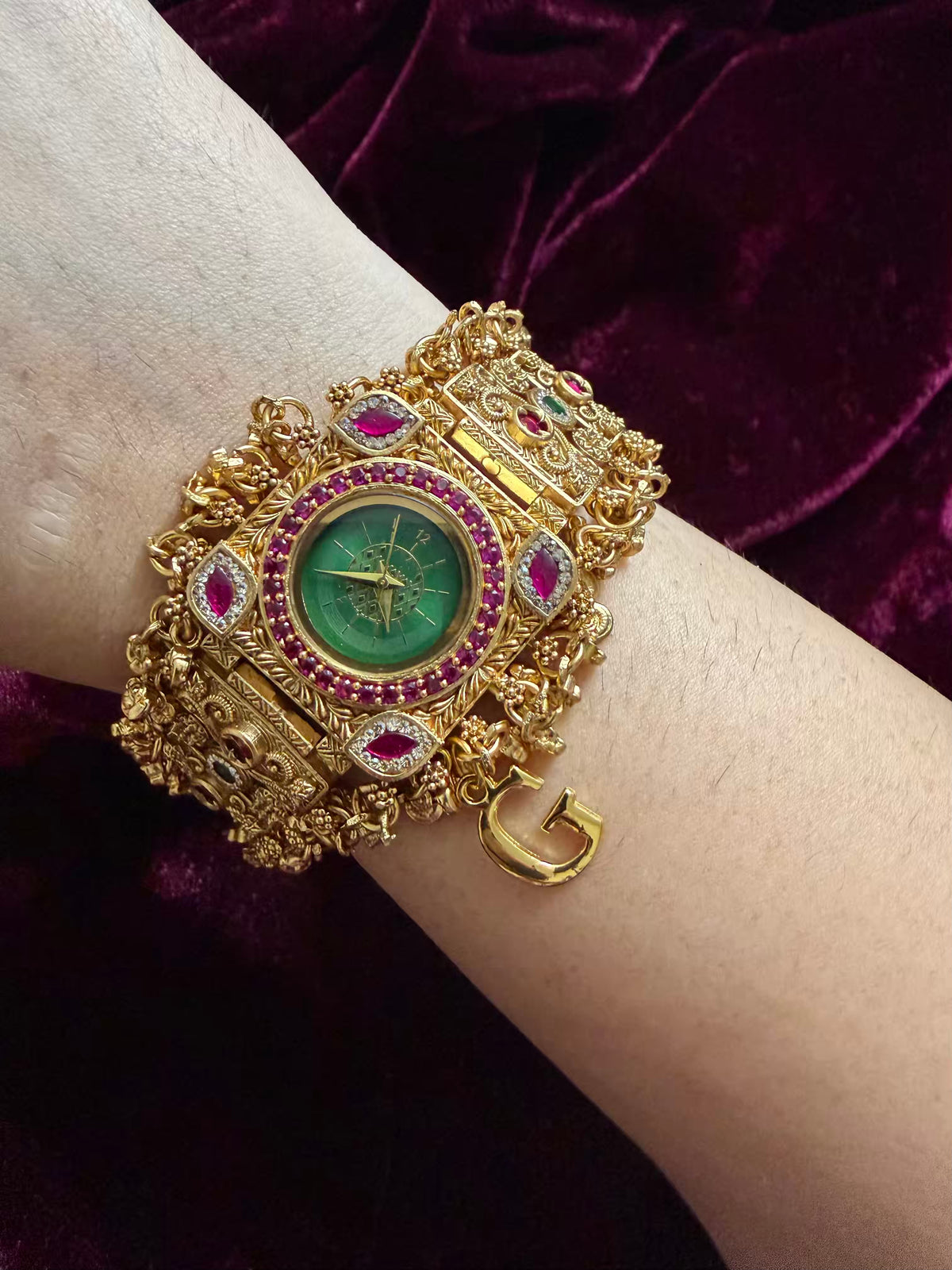 Rajtilak Green Dial Heritage Watch Rakhi in Premium (Free Initial)