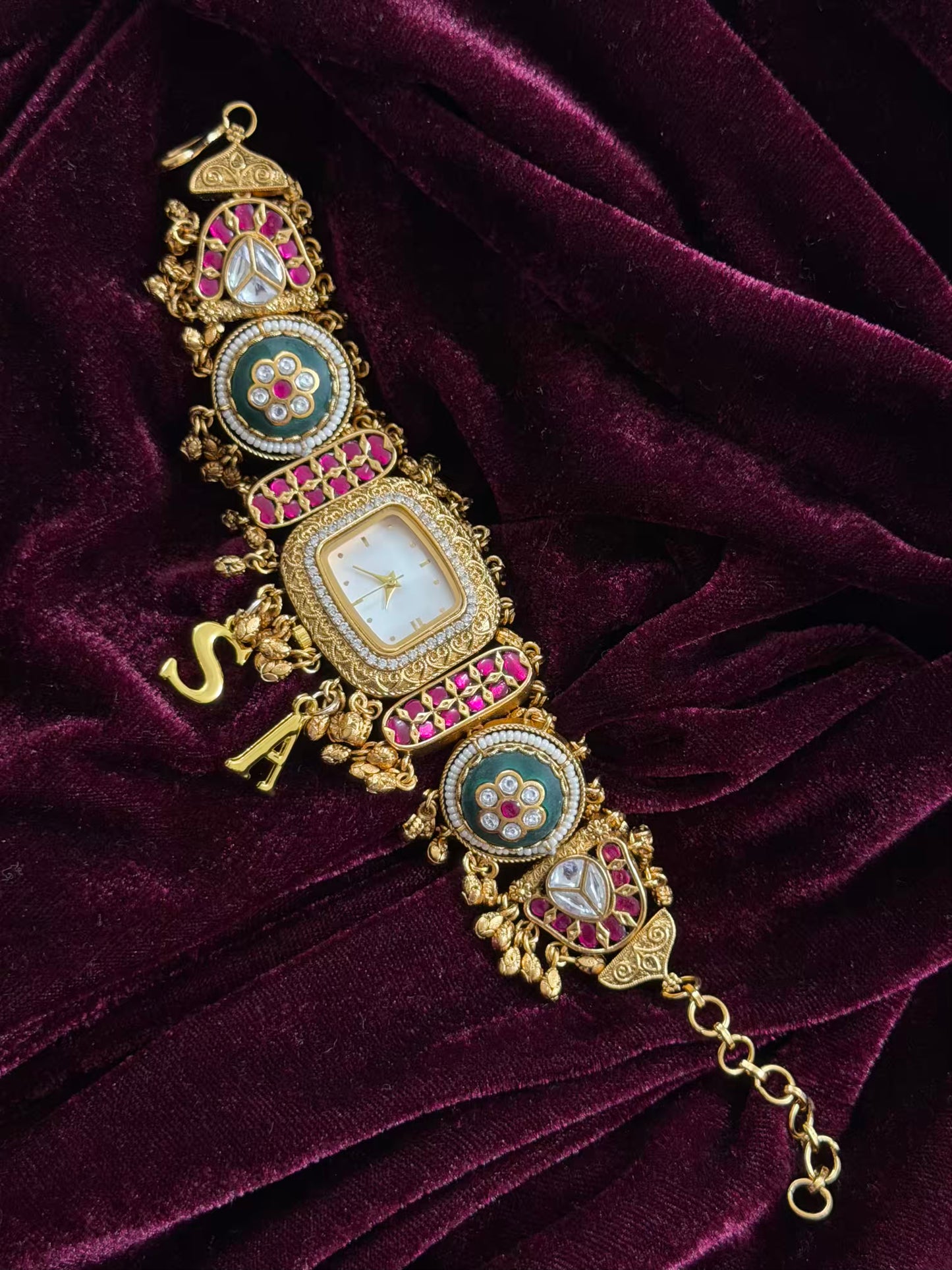 Cushion Dial Maharani Watch Design Heritage Bracelet