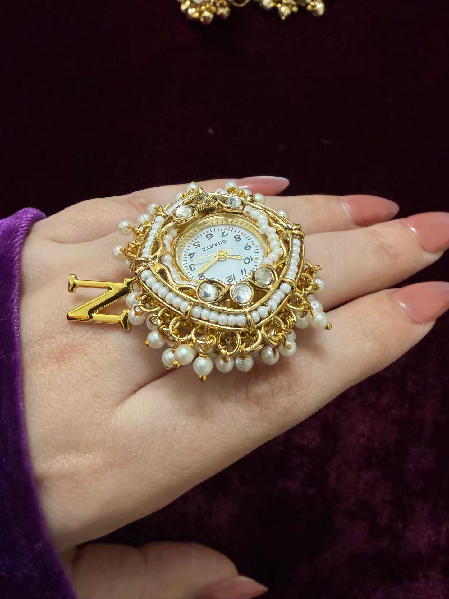 Ghungroo Beads Dial Maharani Watch Heritage Ring