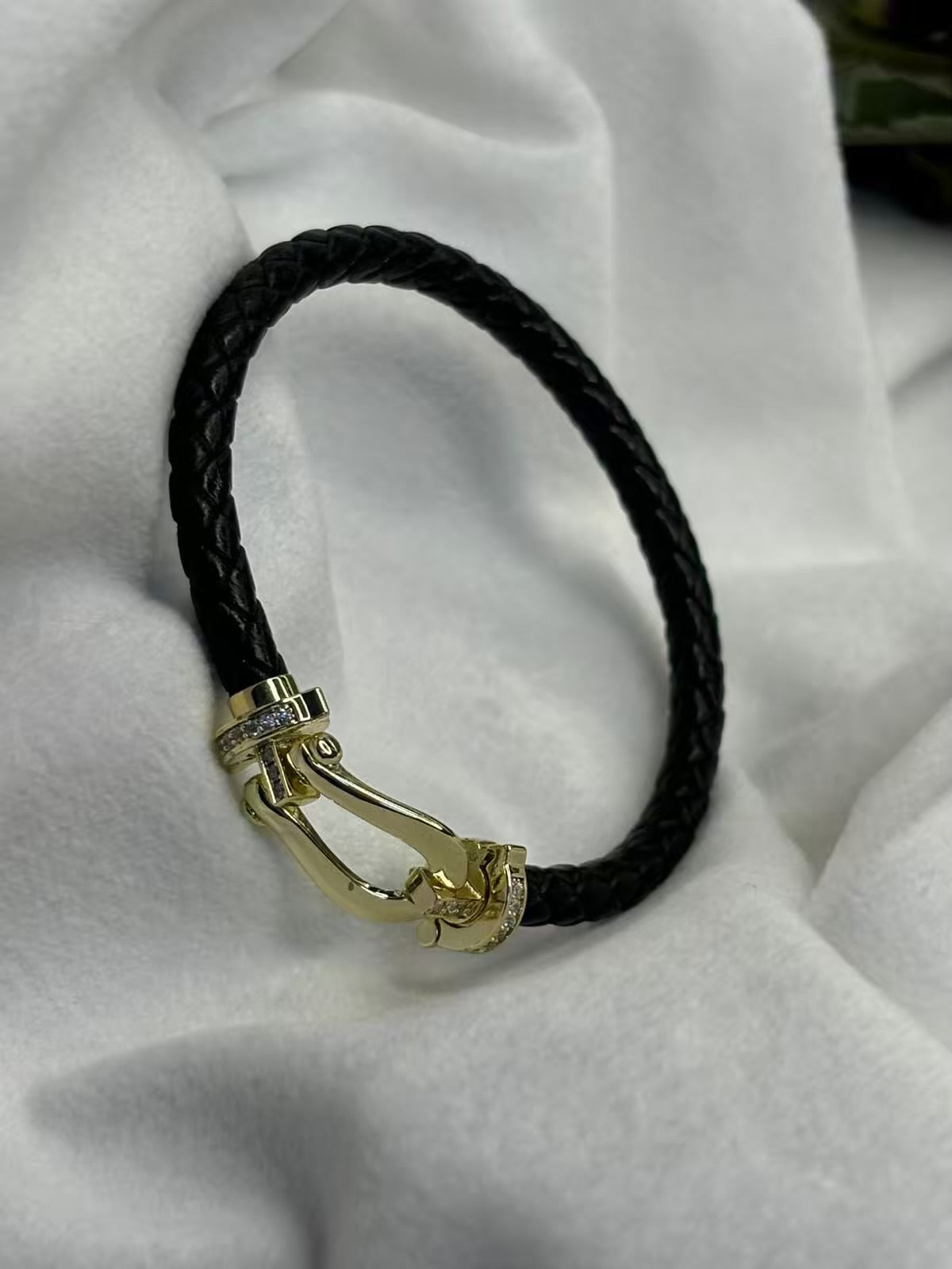 Black Belt Vegan Leather Bracelet