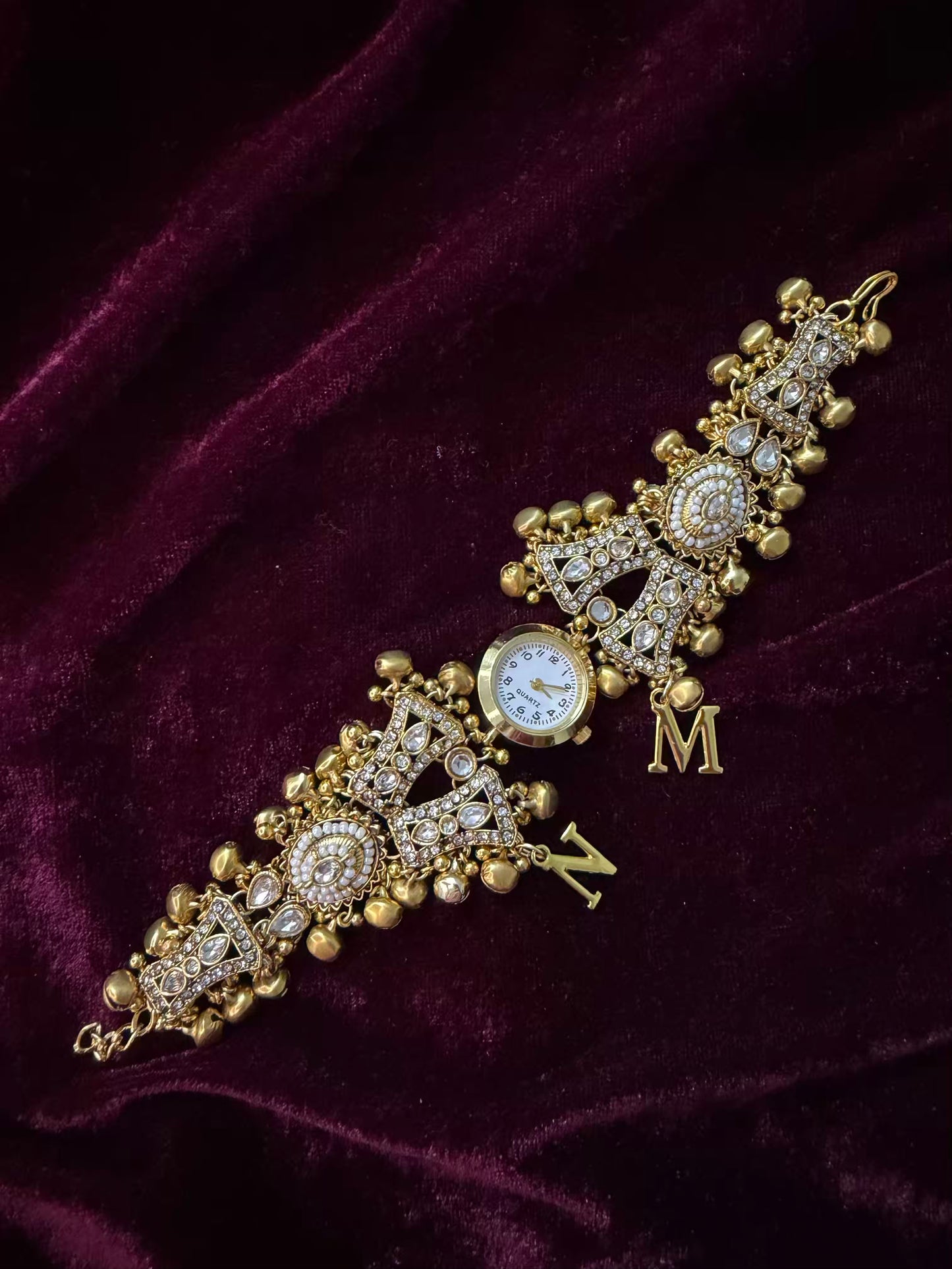 Ghungroo Gold Maharani Watch Design Heritage Bracelet