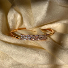 Load image into Gallery viewer, Premium Solitaire Diamonds Kada Bracelet 18k Gold Plated Bangle
