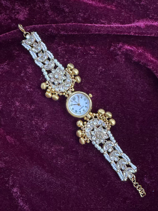Kundan Gold Maharani Watch Design Heritage Bracelet