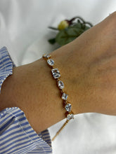 Load image into Gallery viewer, Sleek Geometric Tennis Bracelet with Loaded Diamond (2.8 Size )
