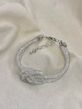 Load image into Gallery viewer, Loaded Diamonds Wired Net Bracelet Knots - Silver Plated
