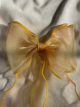 Load image into Gallery viewer, Gold Hair Bow Clip For Women -( Lace Shimmer)
