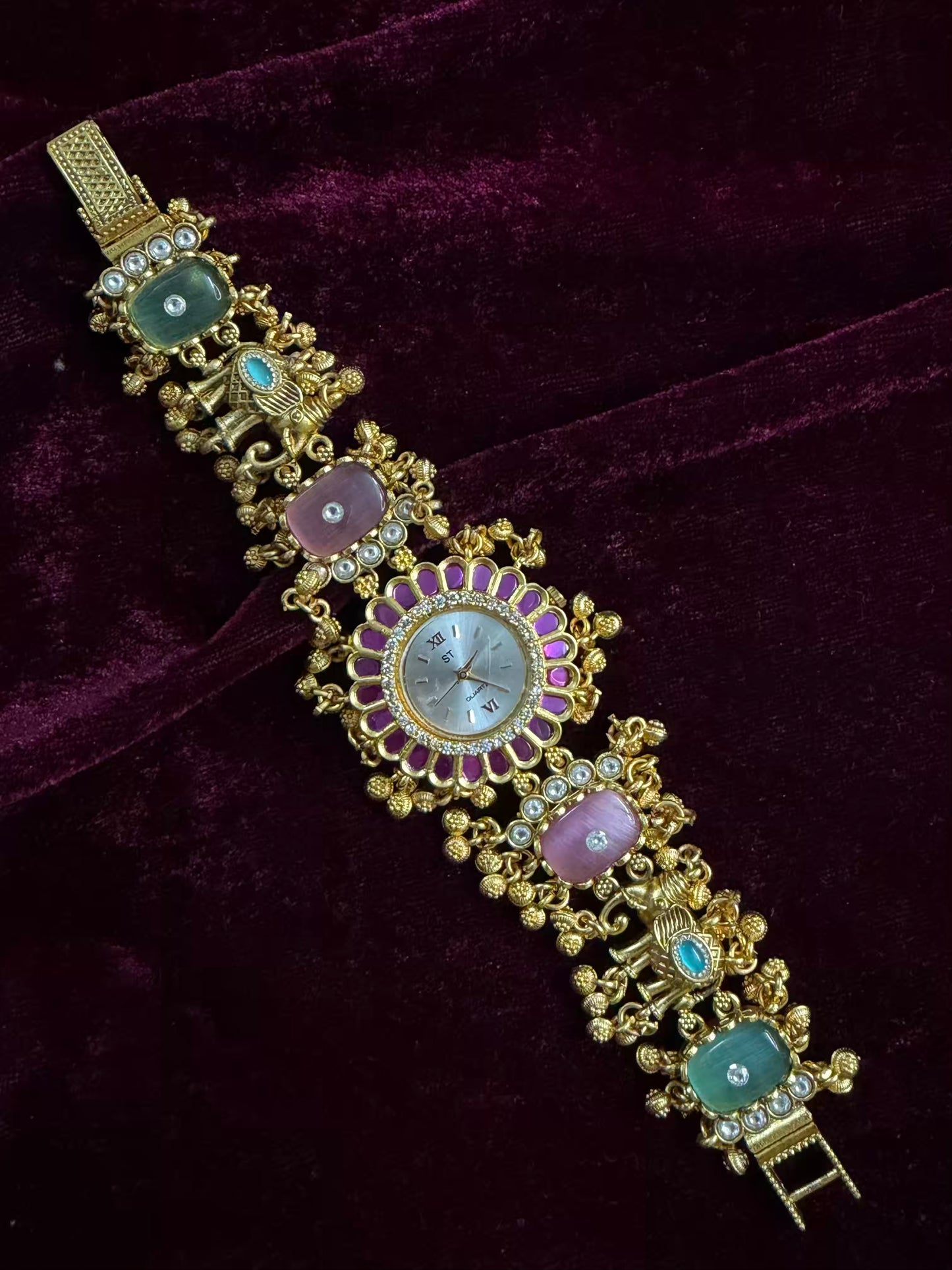 Elephant Pink Maharani Watch Design Heritage Bracelet