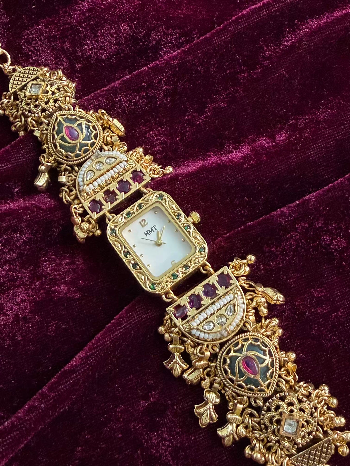 Square Dial Maharani Watch Design Heritage Bracelet