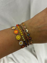 Load image into Gallery viewer, Premium Sunflower 4 Stacked Rainbow Bracelet
