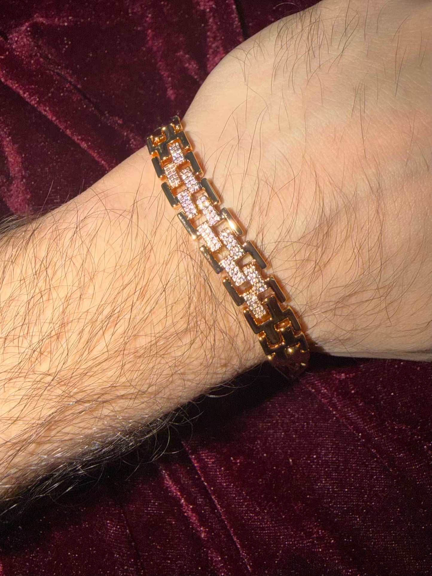 Bold Geometric Diamond Men's Rakhi Bracelet