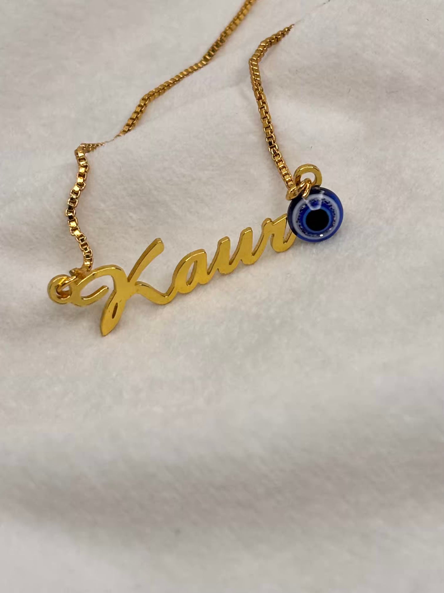 Kaur with Evil Eye Necklace - Gold Plated ( Only Prepaid )