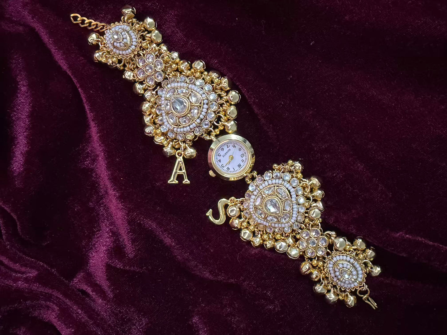 Kundan Gold Maharani Watch Design Heritage Bracelet