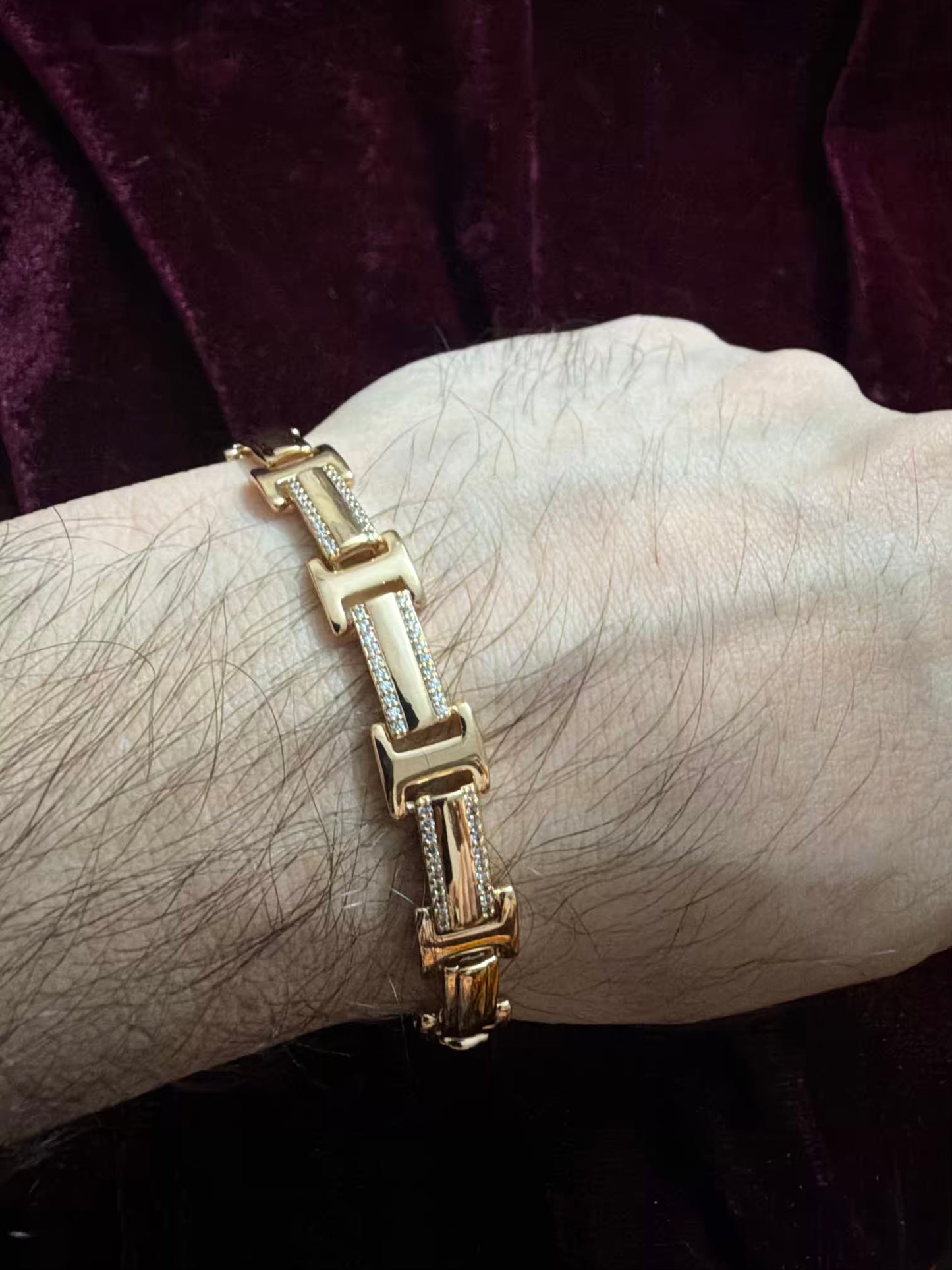 Chain Diamond Men's Rakhi Bracelet