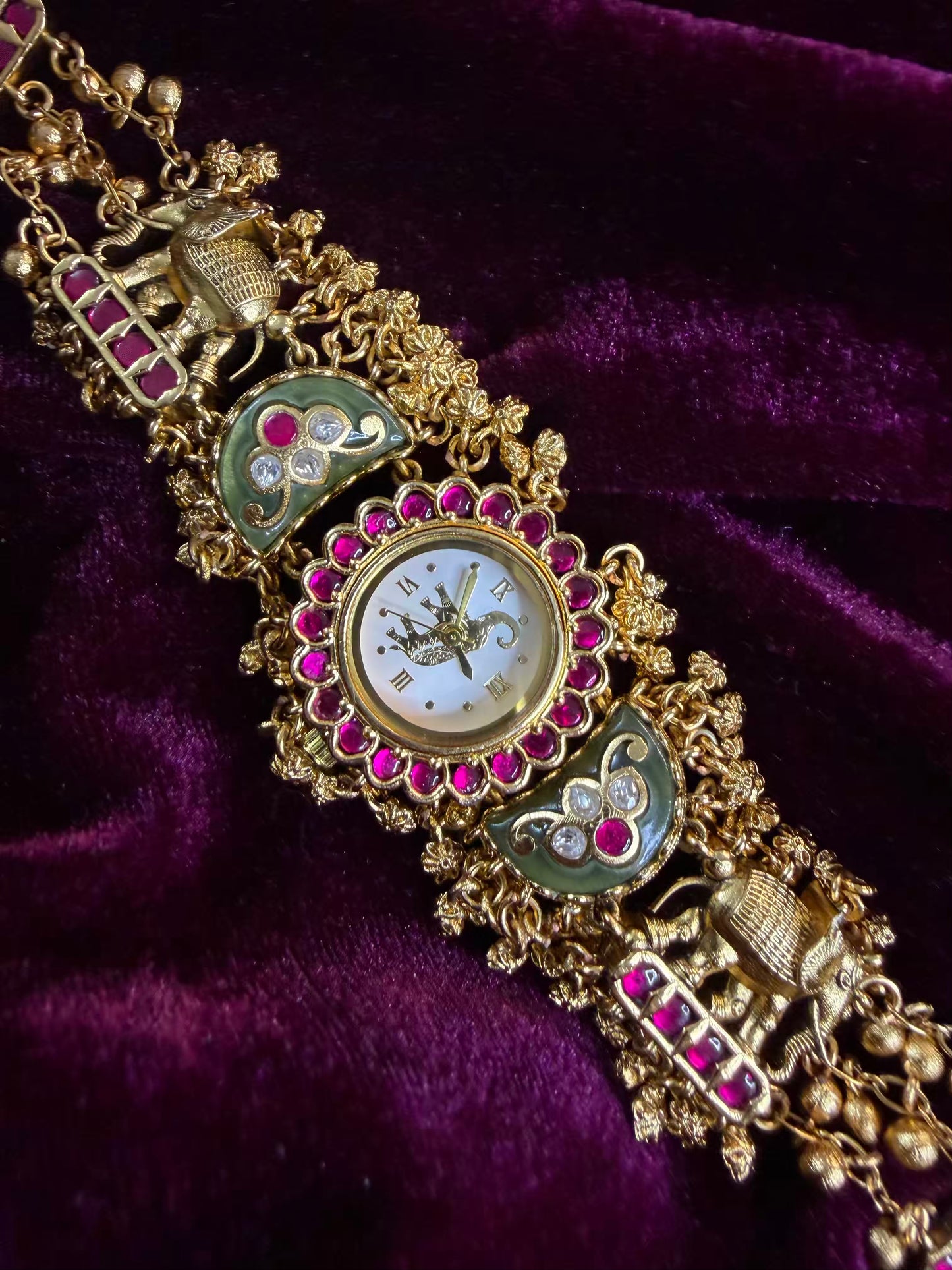 Half Moon Maharani Watch Design Bracelet ( LAST PIECE Available)