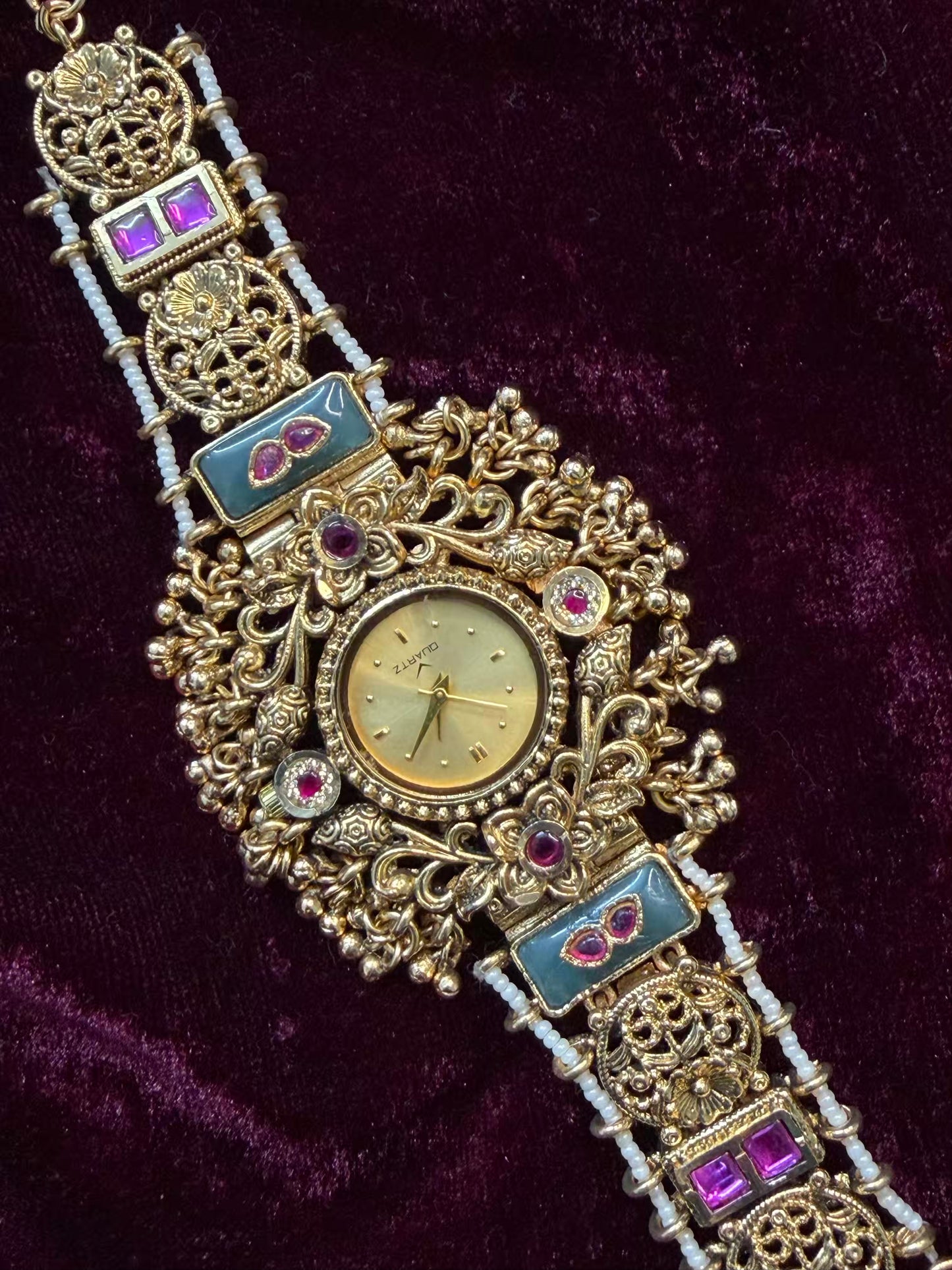 Antique Royals Gold Plated Heritage Maharani Watch ( only 1 pc restocked)