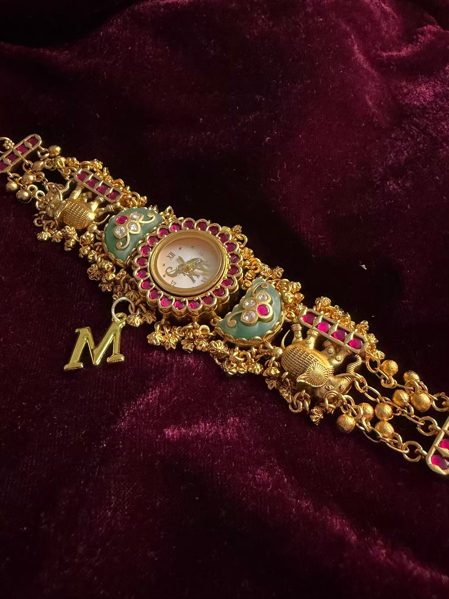 Blush Mint  Dial Maharani Watch Heritage Bracelet ( Restocked )