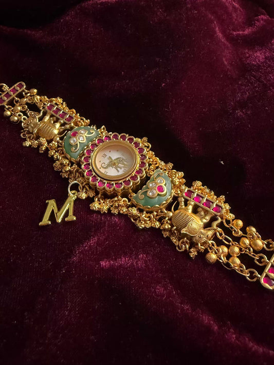 Pista Half Moon Maharani Watch Design Bracelet