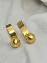 Load image into Gallery viewer, Matte Ball Earrings Studs - Gold Plated
