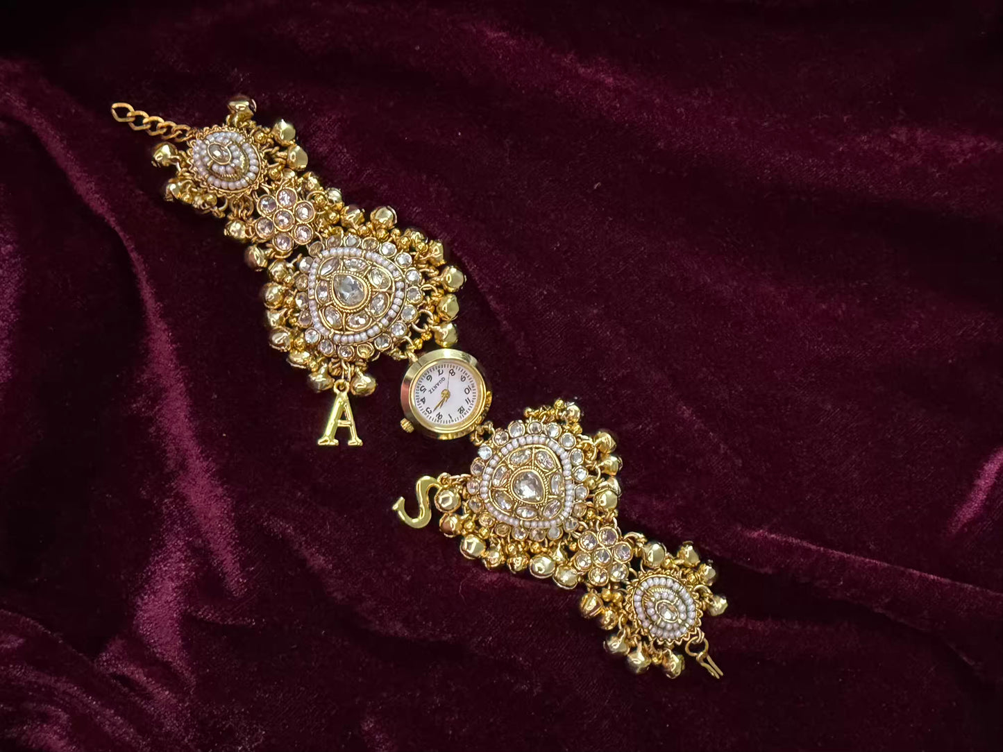 Kundan Gold Maharani Watch Design Heritage Bracelet