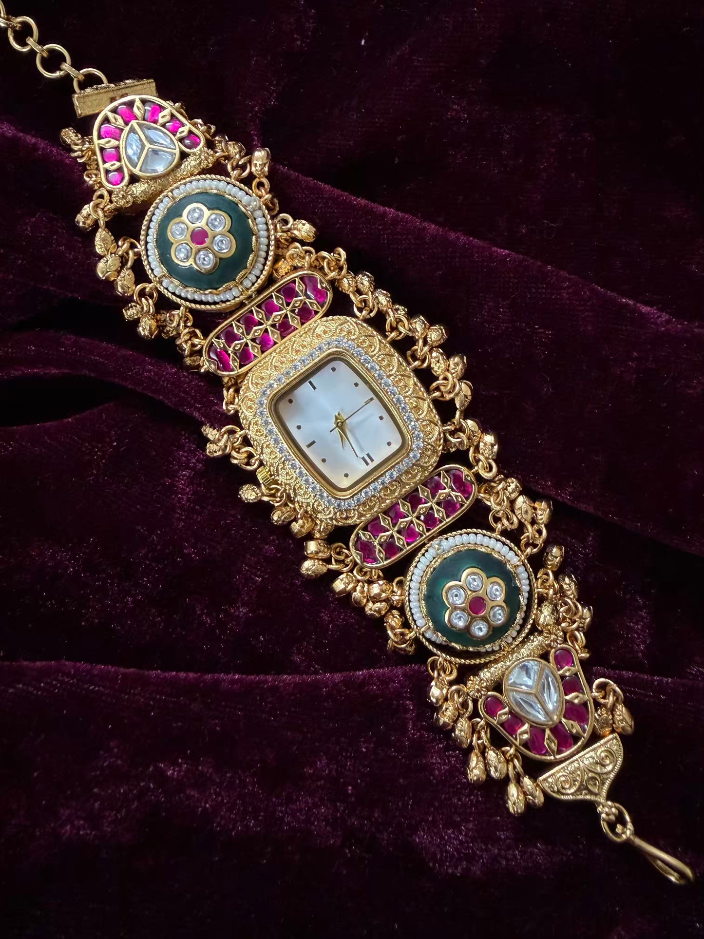 Cushion Dial Maharani Watch Design Heritage Bracelet