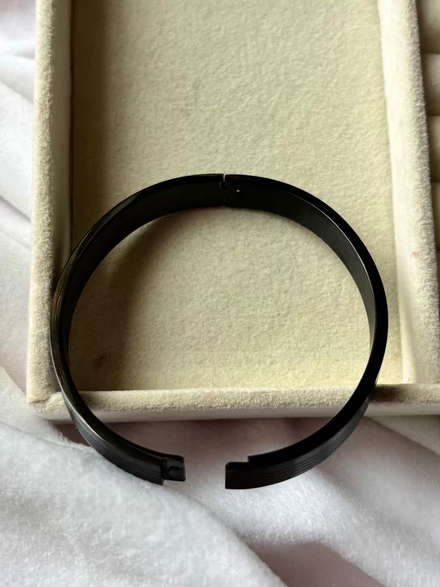 Unisex Men Women Black Stripes Kadha Bangle Bracelet 2.8 Size Openable 8inch size