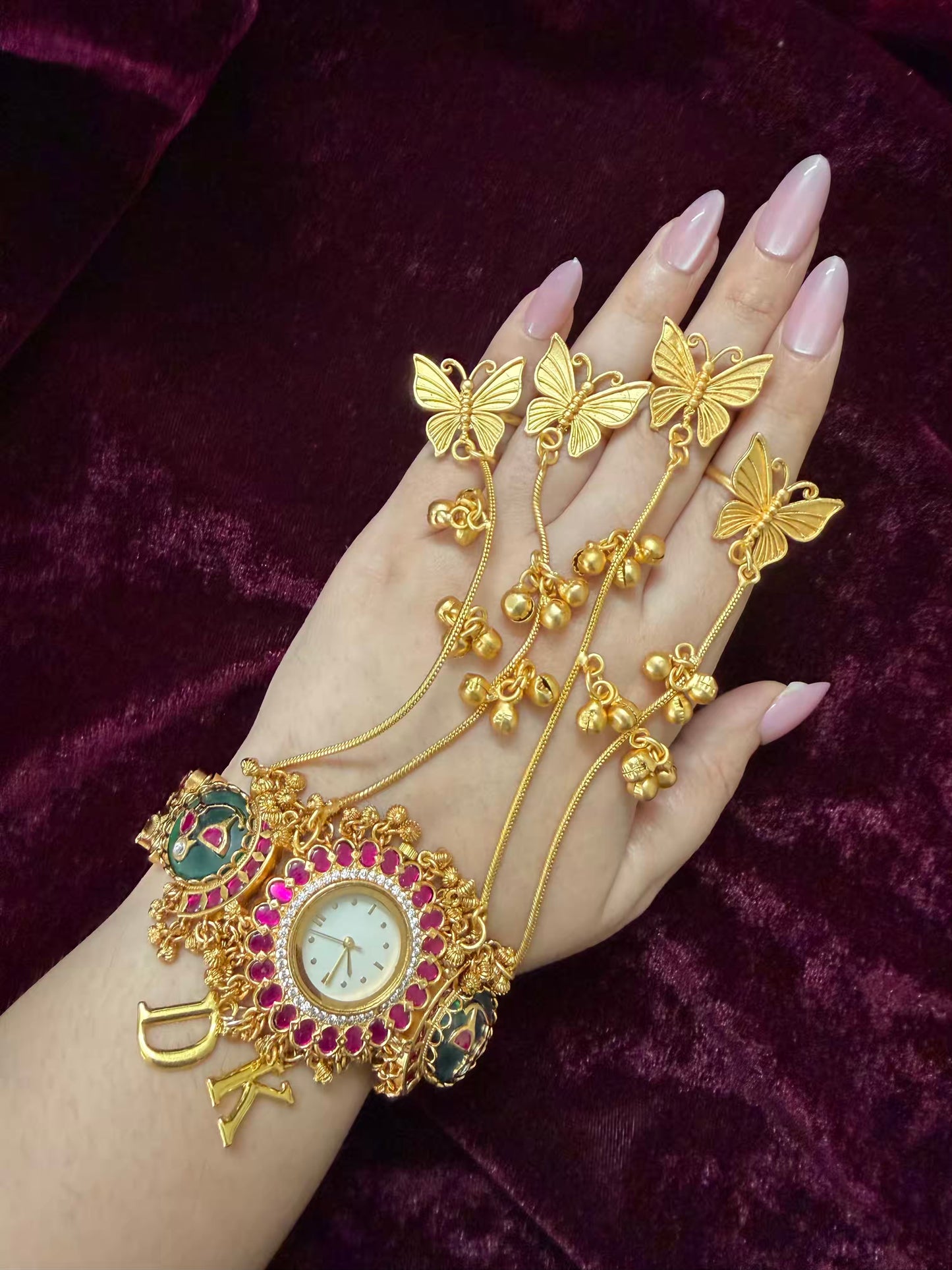 Green Maharani Heritage Watch Hathphool ( Butterfly)