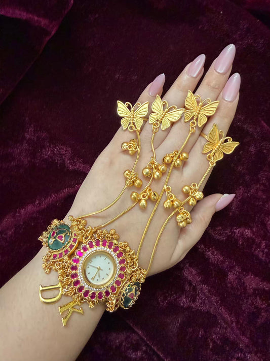 Green Maharani Heritage Watch Hathphool ( Butterfly)