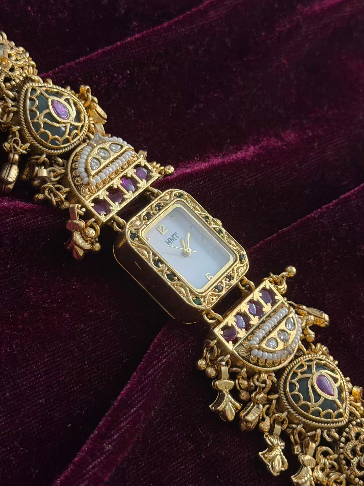 Square Dial Maharani Watch Design Heritage Bracelet