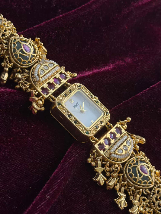 Square Dial Maharani Watch Design Heritage Bracelet