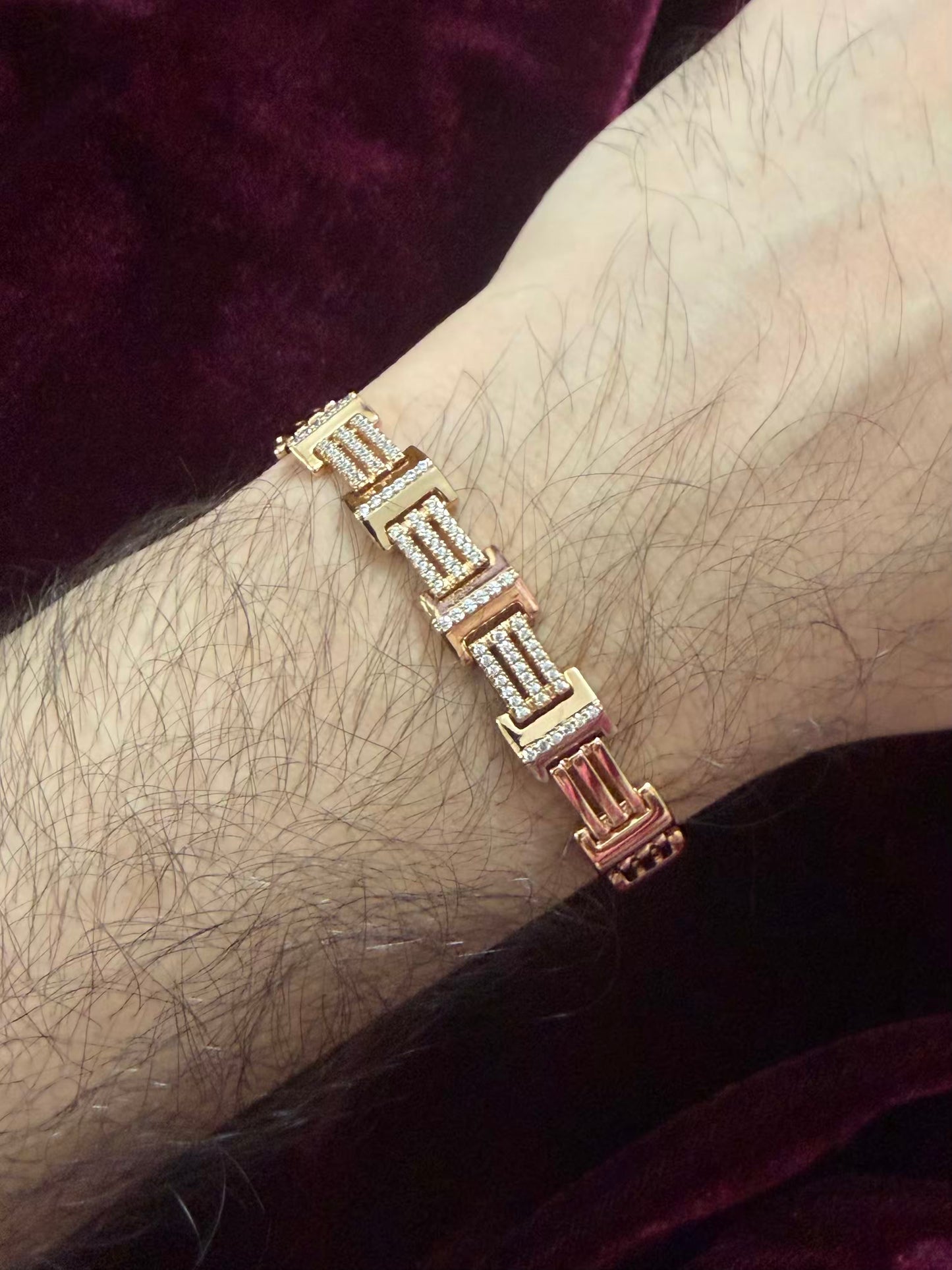 Tri Diamond Men's Rakhi Bracelet