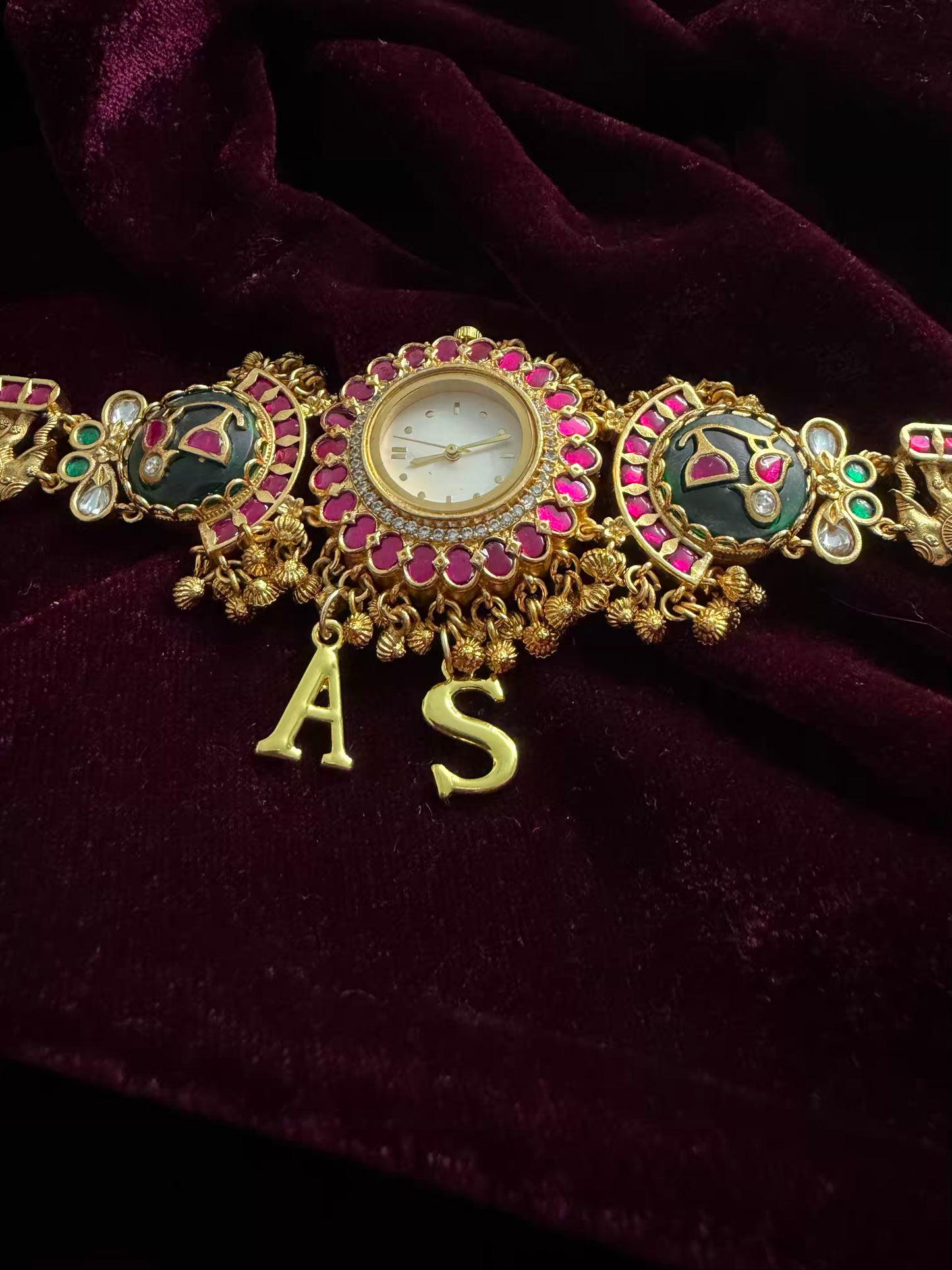 Green Maharani Watch Designer Heritage Bracelet