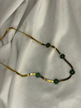 Load image into Gallery viewer, Green Flower Snake Gold Necklace
