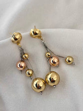 Load image into Gallery viewer, Ball Hanging Earrings Studs - Gold Plated
