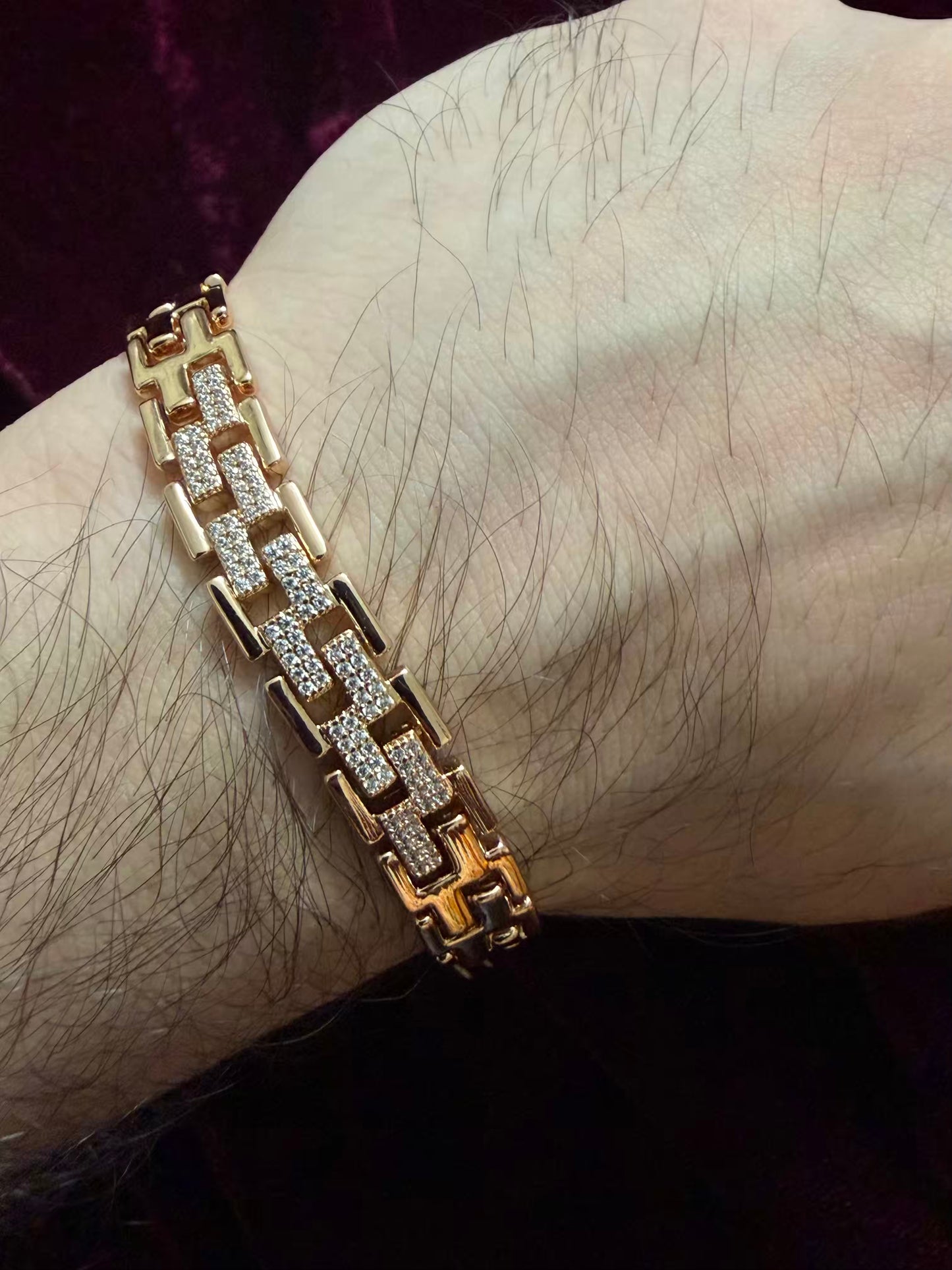 Bold Geometric Diamond Men's Rakhi Bracelet