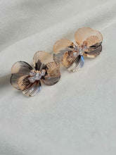 Load image into Gallery viewer, Butterfly Bee Earrings Studs - Rose Plated
