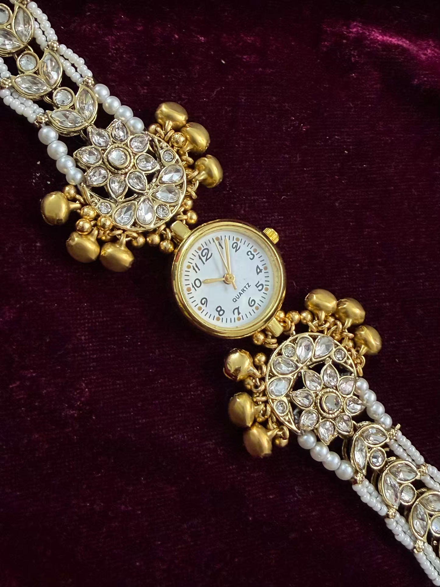 Kundan Gold Maharani Watch Design Heritage Bracelet