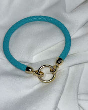 Load image into Gallery viewer, Bright Blue Belt Vegan Leather Bracelet
