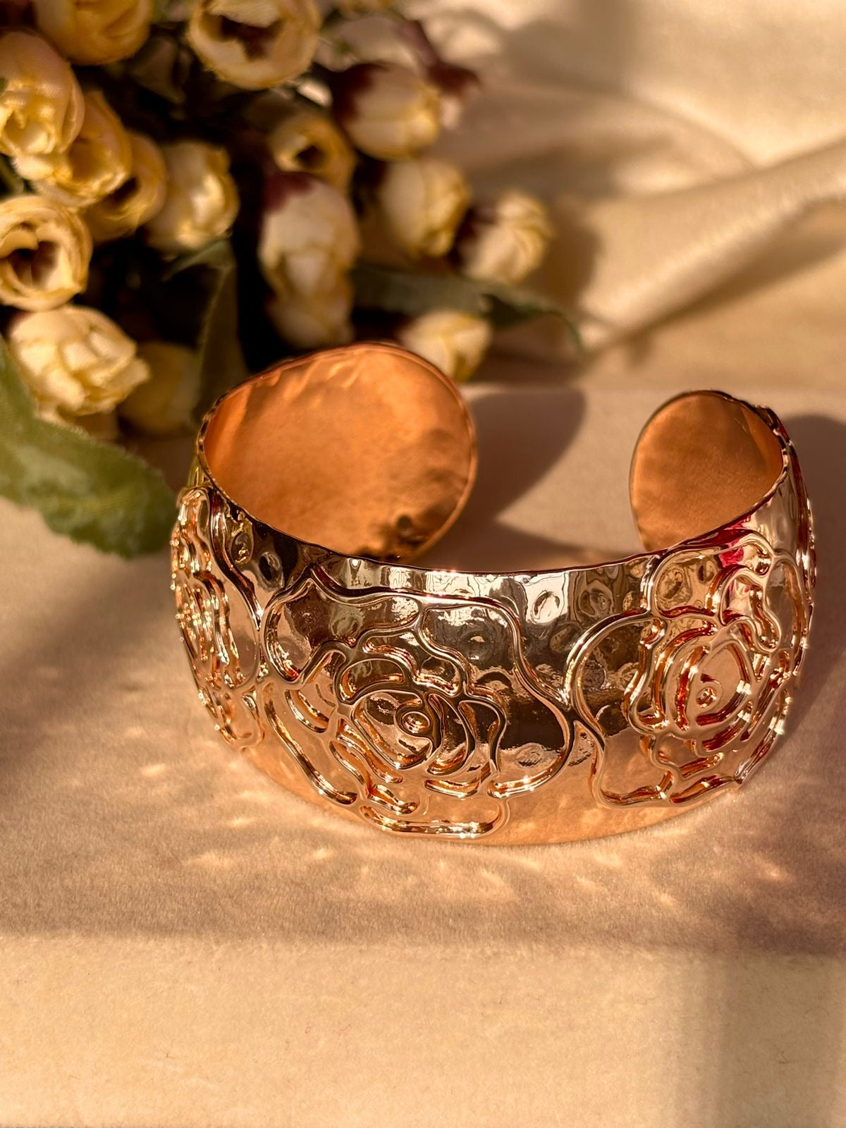 Aphrodite Garden of Roses Kada Bracelet Bangle - Rose Gold