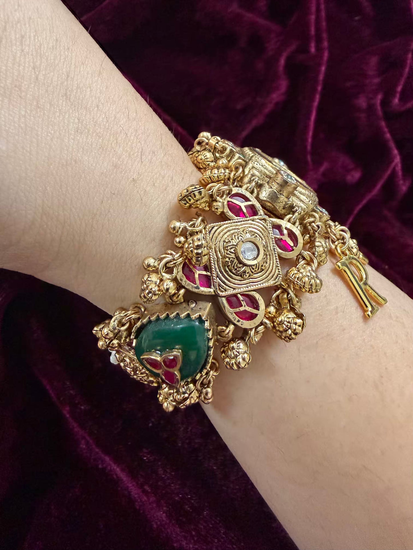 Ranisa Heritage Watch Rakhi in Premium Swarovski (Free Initial)
