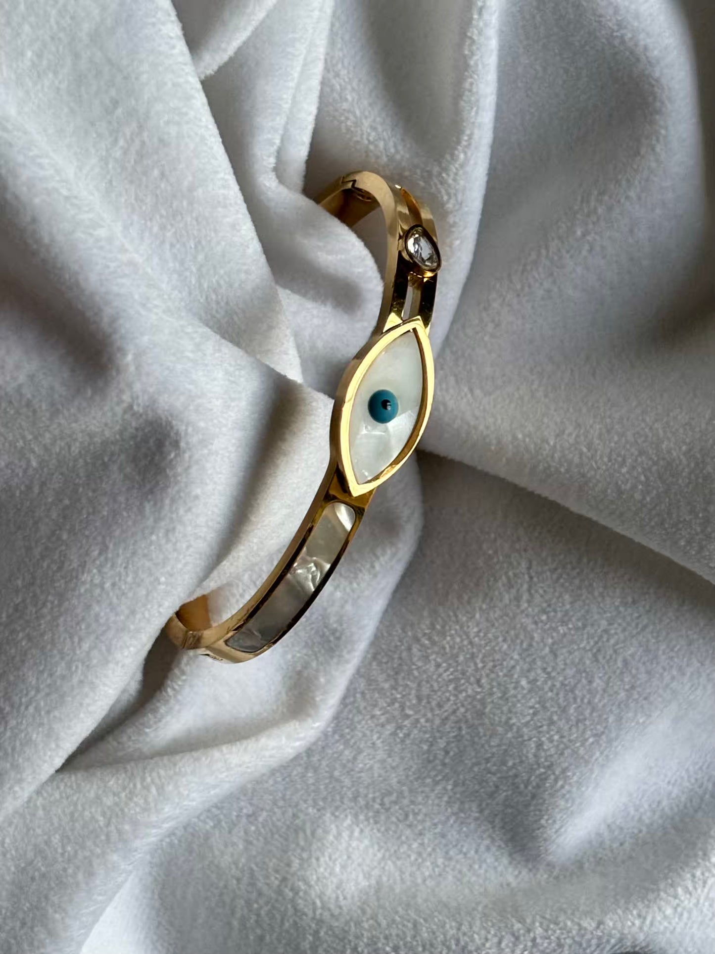 Evil Eye Gold Bangle