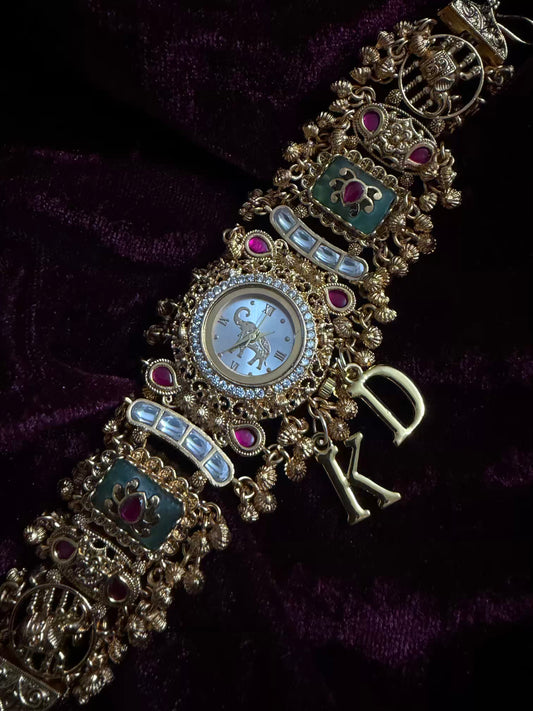 Pista Dial Elephant Dial Maharani Watch Design Heritage Bracelet ( Limited Edition )