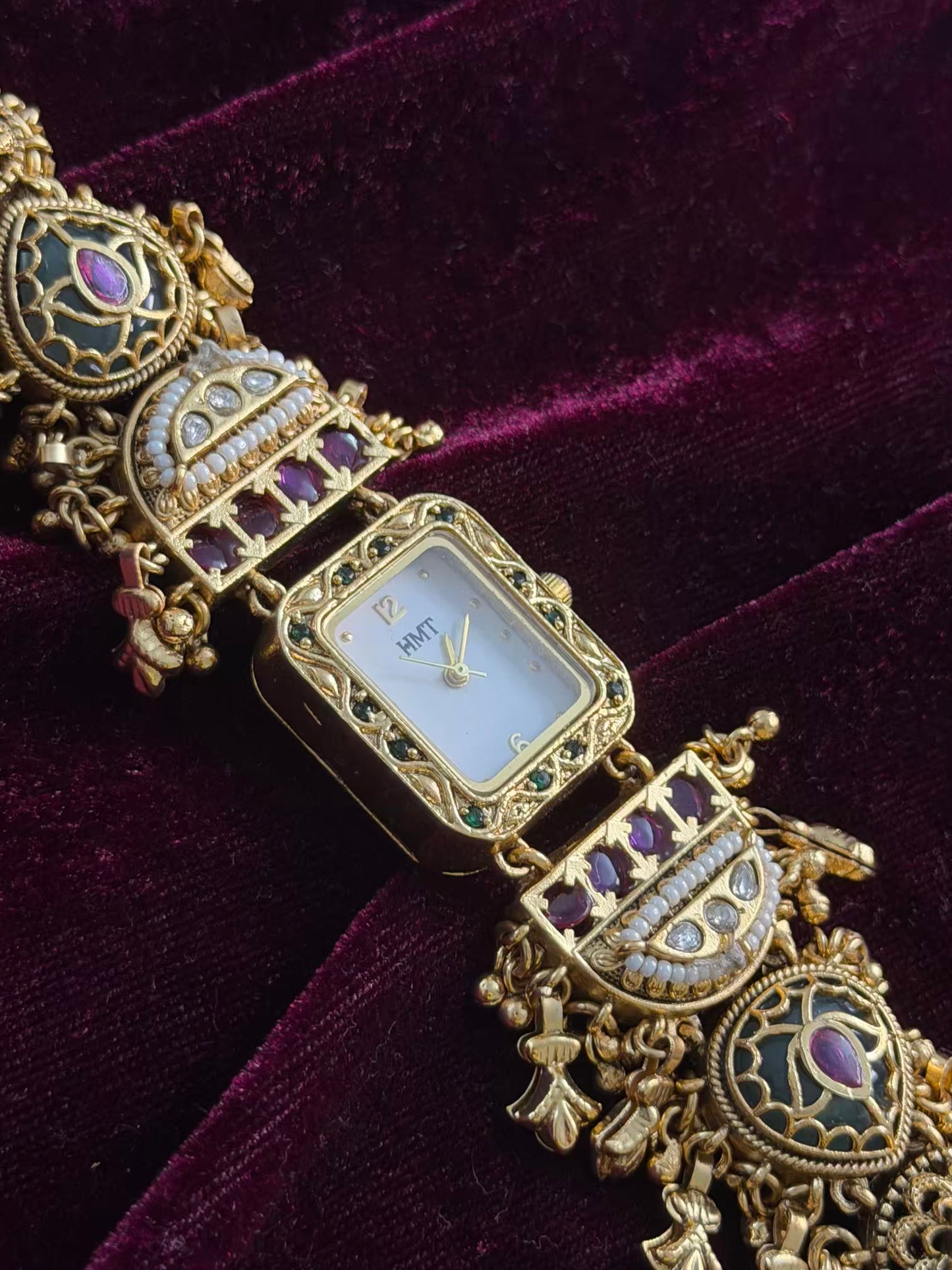 Square Dial Maharani Watch Design Heritage Bracelet