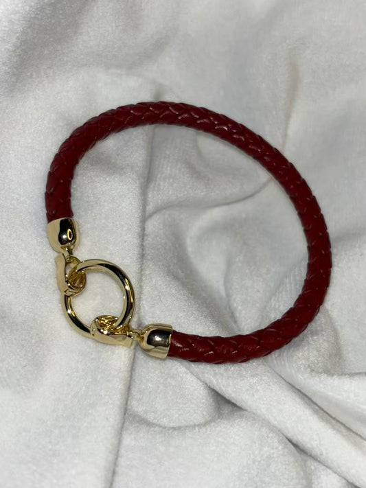 Chocolate Brown Belt Vegan Leather Bracelet